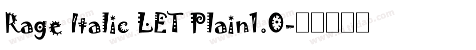 Rage Italic LET Plain1.0字体转换